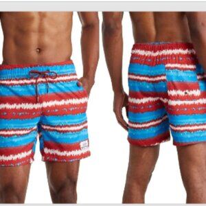 BEACH BROS Acid Stripes Swim Trunks  Sz M, L
